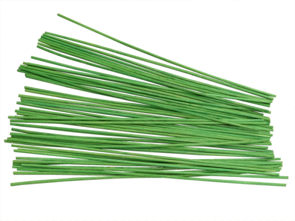 50 Peddigrohr Staken grün 3,0mm 28cm lang